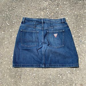 Vintage Guess High Waisted Denim Mini Skirt
